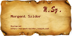 Morgent Szidor névjegykártya